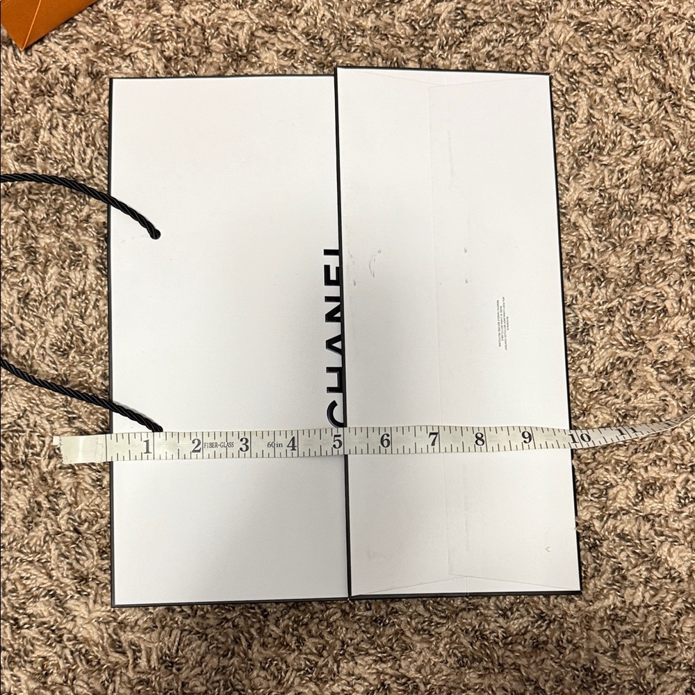 Chanel Classic White Storage Bag with Black Accents - Picture 6 of 7